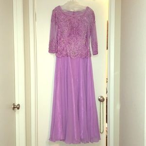 3/4 sleeve formal dress
